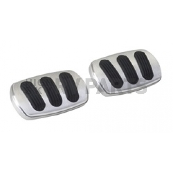 Lokar Performance Brake And Clutch Pedal Pad Set - Aluminum Natural - BAG6140