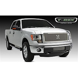 T-Rex Truck Products Grille Insert - Mesh Rectangular Polished Stainless Steel - 6715720