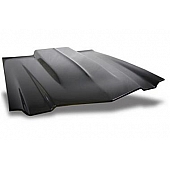 Harwood Fiberglass Hood - Cowl Induction Bare Fiberglass Black - B11103
