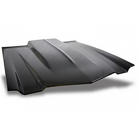 Harwood Fiberglass Hood - Cowl Induction Bare Fiberglass Black - B11103