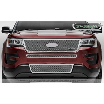 T-Rex Truck Products Grille Insert - Mesh Rectangular Polished Stainless Steel - 54664