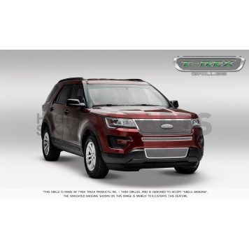 T-Rex Truck Products Grille Insert - Mesh Rectangular Polished Stainless Steel - 54664-2