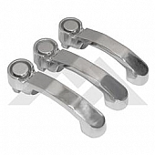Crown Automotive Exterior Door Handle - Polished Silver Stainless Steel Set Of 2 - RT34004