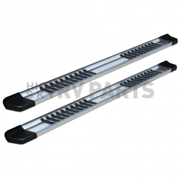 Raptor Series Running Board Brushed Aluminum Stationary - 17040378