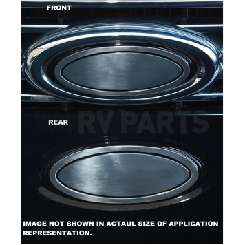 All Sales Emblem - Ford Oval Step Style Silver Aluminum - 53904-1