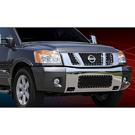 T-Rex Truck Products Grille Insert - Mesh Trapezoid Black Powder Coated Steel - 6717811