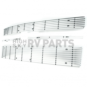 Paramount Automotive Grille Insert - Polished Aluminum 4 Millimeter Horizontal Style - 360265-2