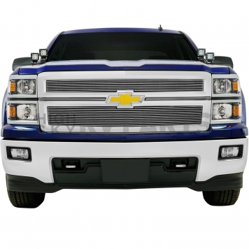 Paramount Automotive Grille Insert - Polished Aluminum 4 Millimeter Horizontal Style - 360265-3