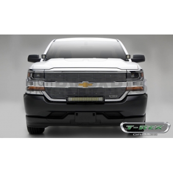 T-Rex Truck Products Grille Insert - Horizontal Bar Rectangular Polished Aluminum - 6211270