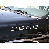 TFP (International Trim) Fender Vent - Silver ABS Plastic Chrome Plated Set Of 8 - 10197UP