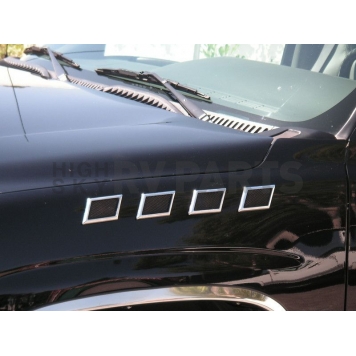 TFP (International Trim) Fender Vent - Silver ABS Plastic Chrome Plated Set Of 8 - 10197UP