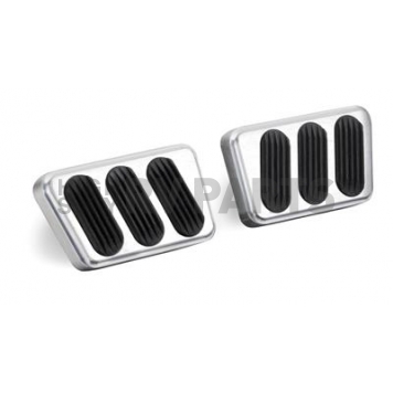Lokar Performance Brake And Clutch Pedal Pad Set - Aluminum Natural - BAG6121
