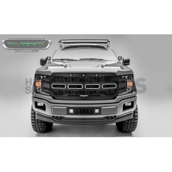 T-Rex Truck Products Grille Insert - Laser Cut Web Pattern Rectangular Black Powder Coated Steel - 6515851-1