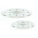 All Sales Emblem - Ford Oval Step Style Ball Milled With Rivets Silver Aluminum - 55506