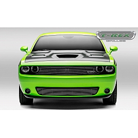 T-Rex Truck Products Grille Insert - Horizontal Bar Rectangular Polished Aluminum - 6214180