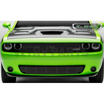 T-Rex Truck Products Grille Insert - Horizontal Bar Rectangular Polished Aluminum - 6214180-1