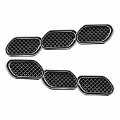 Pilot Automotive Fender Vent - Silver ABS Plastic Chrome Plated Set Of 6 - CZ256