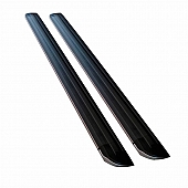 Black Horse Offroad Running Board Aluminum Stationary Black - EXK376