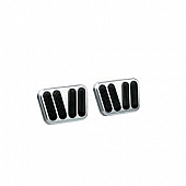 Lokar Performance Brake And Clutch Pedal Pad Set - Aluminum Natural - BAG6076