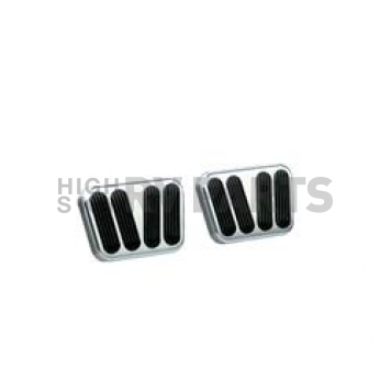 Lokar Performance Brake And Clutch Pedal Pad Set - Aluminum Natural - BAG6076