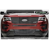 T-Rex Truck Products Grille Insert - Horizontal Bar Rectangular Polished Aluminum - 6216640