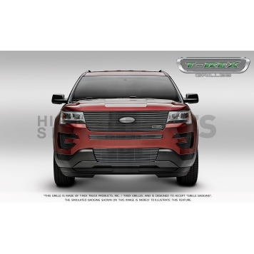 T-Rex Truck Products Grille Insert - Horizontal Bar Rectangular Polished Aluminum - 6216640-1