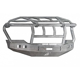 Road Armor Bumper Stealth Intimidator 1-Piece Design Steel Natural - 6114R3Z
