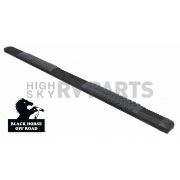 Black Horse Offroad Running Board Aluminum Stationary Black - GRAM1979BK