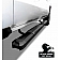 Black Horse Offroad Running Board Aluminum Stationary Black - GRAM1979BK