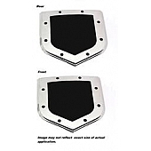 All Sales Emblem - Dodge Shield Step Style Silver With Black Center Aluminum - 43302