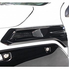 Air Design Fender Vent - Silver ABS Plastic Satin Set Of 2 - CH06A18