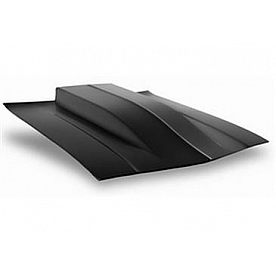 Harwood Fiberglass Hood - Cowl Induction Bare Fiberglass Black - B22104