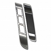 Lokar Performance Interior Door Handle - Silver Brushed Aluminum One Pair - XGSE2154