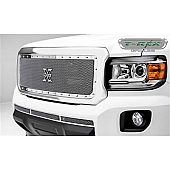 T-Rex Truck Products Grille Insert - Mesh Rectangular Polished Steel - 6713710