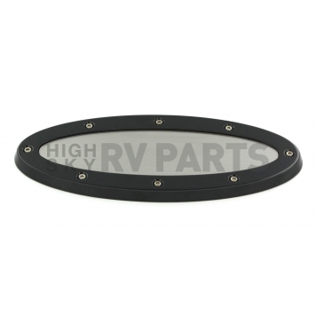 All Sales Emblem - Ford Oval Race Style Black Aluminum - 50503