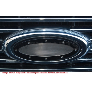 All Sales Emblem - Ford Oval Race Style Black Aluminum - 50503-1