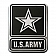 Fan Mat Emblem - U.S. Army Logo Metal - 15693