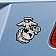Fan Mat Emblem - U.S. Marines Metal - 15723