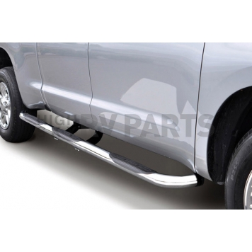 Go Rhino Nerf Bar - Truck Wheel To Wheel Stainless Steel Round 3 Inch - 61064PS