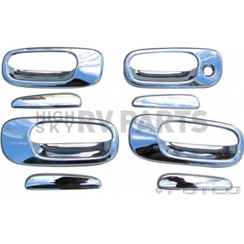 Putco Exterior Door Handle Cover - Silver ABS Plastic Chrome Plated - 402128-1