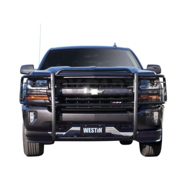 Westin Automotive Grille Guard 1-1/2 Inch Black Powder Coated Steel - 403915-2
