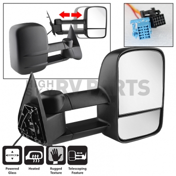 Xtune Exterior Towing Mirror Manual Rectangular Single - 9924941