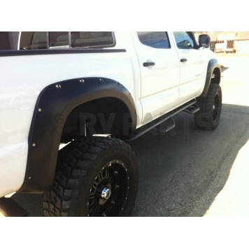 N-Fab Nerf Bar - Truck Wheel to Wheel Black Gloss Powder Coated Steel Round - T0277CC-1