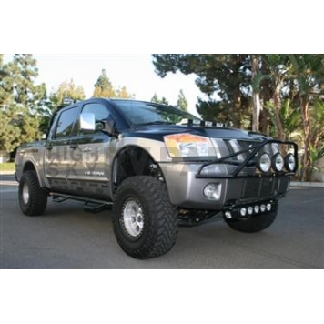 N-Fab Nerf Bar - Truck Wheel to Wheel Black Matte Textured Powder Coated Steel Round - N0482CCTX