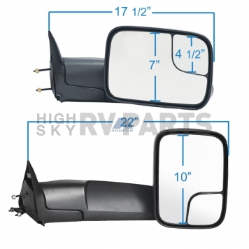 K-Source Exterior Towing Mirror Manual OEM Single - 60177C-2