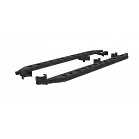Paramount Automotive Running Board Black Powder Coated Steel Stationary - 517009