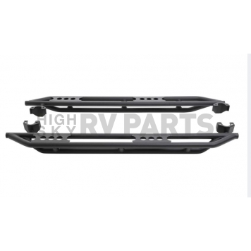 Smittybilt Rocker Panel Guard - Round Tube  Black Textured Powder Coated - 76634LT-2