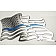 American Car Craft Emblem - Flowing American Flag Thin Blue Line Stainless Steel - 142055