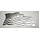 American Car Craft Emblem - Flowing American Flag  Stainless Steel - 142046
