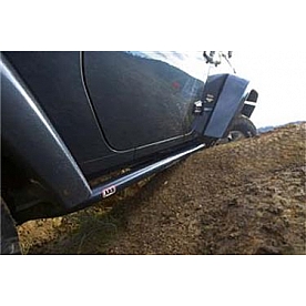 ARB Rocker Panel Guard - Black Round Tube Textured Powder Coated Steel - 4450220